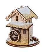 NEW - Ginger Cottages Wooden Ornament - Ginger Man Grist Mill